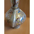 Handpainted Wooden Vase - height 25cm. width 15cm