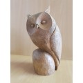 Wooden Owl Figurine
