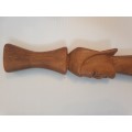 Carved Wooden Walking Cane/Walking Stick - 95cm