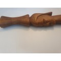 Carved Wooden Walking Cane/Walking Stick - 95cm