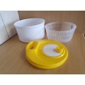 Yellow & White Plastic Salad Spinner