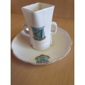 W.H. Goss Espresso Cup - Model of Irish Mather or Wooden Drinking Cup in Dorset County Museum