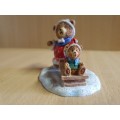 Russ - Christmas in Teddy Town Figurine (height 7cm. width 7cm. depth 4cm)