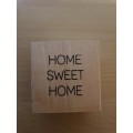 Rubber Stamp - Home Sweet Home  (5cm x 5cm)