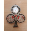 Vintage Ace of Clubs/Queen & King of Hearts Metal Thermometer