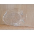 Set of 5 Small Vintage Glass Fish Platters (16cm x 13cm)