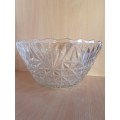 Vintage Round Glass Punch Bowl - width 30cm height 15cm