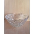 Vintage Round Glass Punch Bowl - width 30cm height 15cm