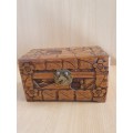 Carved Wooden Camphor Box (20cm x 10cm height 11cm)