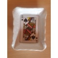 Ceramic Queen of Hearts Ashtray (10cm x 8cm)