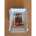 Ceramic Jack of Clubs Ashtray (10cm x 8cm)