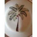 Lot of 3 Palm Pattern Plates - width 26cm