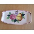 Vintage Fruit Pattern Biscuits Tray/Platter - Made in Japan (27cm x 13cm)