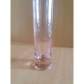 Pink Glass Vase - height 24cm width 4cm