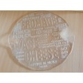 Round Glass Cheese Platter - width 33cm