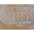 Round Glass Cheese Platter - width 33cm