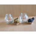 Set of 2 Small Glass Jars