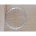 Vintage Round Glass Platter - width 29cm