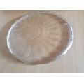 Vintage Round Glass Platter - width 29cm
