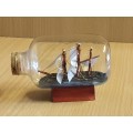 Miniature Ship in a Bottle - width 8cm height 6cm
