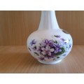 Porcelain Aynsley Fine English Bone China `Wild Violets` Vase