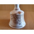 Miniature Lysander Porcelain Bell - Fine Bone China, Made in England