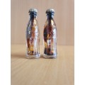 2 Miniature Glass Coca Cola Bottles