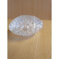 Round Lidded Cut Glass Trinket Dish (width 10cm height 5cm)