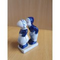 Blue & White Boy & Girl Figurine