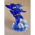 Small Glass Blue Dolphin