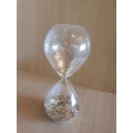 30 Second Gold Glitter Glass Hourglass