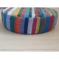 Ashanti Striped Round Cotton Cushion - width 40cm