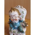 Porcelain Toddler on Armchair Figurine (Made in Japan)