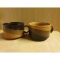 Brown Soup Bowls - width 11cm height 7cm