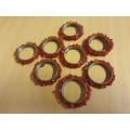 Set of 6 Red Napkin Rings