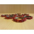 Set of 6 Red Napkin Rings