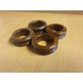 Set of 4 Wooden Napkin Rings