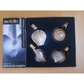Set of 4 Metal Seashell Shape Tablecloth Weights
