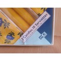 Set of 2 Yellow Candles/10 Serviettes