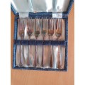 Set of 6 Silver Plated Cake Forks