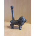 Cast Iron Lion Figurine Toilet Paper Holder (NEW CONDITION)