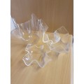 Set of 3 Clear Acrylic Handkerchief Shape Bowls