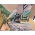 Trains in Living Pictures Pop-Up Book