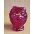 Glass Owl Figurine (height 10cm width 7cm depth 4cm)