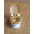Miniature Plastic Toilet (for dolls house)  height 3cm width 3cm