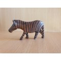 Small Wooden Zebra Figurine - 9cm x 5cm
