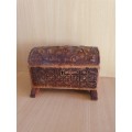 Vintage Genuine Leather Jewelry Box - Made in Spain