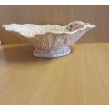 Pretty Floral Ceramic Footed Dish (32cm x 24cm height 10cm)