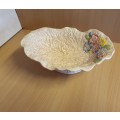 Pretty Floral Ceramic Footed Dish (32cm x 24cm height 10cm)