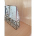 Glass Brass Mirror Display House Wall Hanging